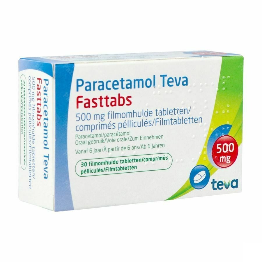 Paracetamol Teva Fasttabs 500mg 30 Tabletten