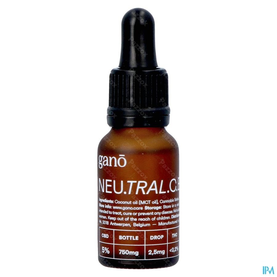 Gano Care Neutral 5% Cbd Oil 15ml