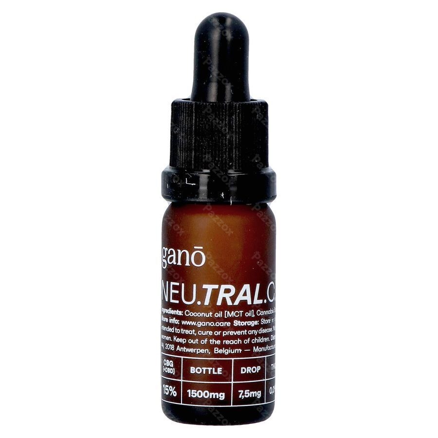 Gano Care Neutral 15% Cbg&cbd Olie 10ml