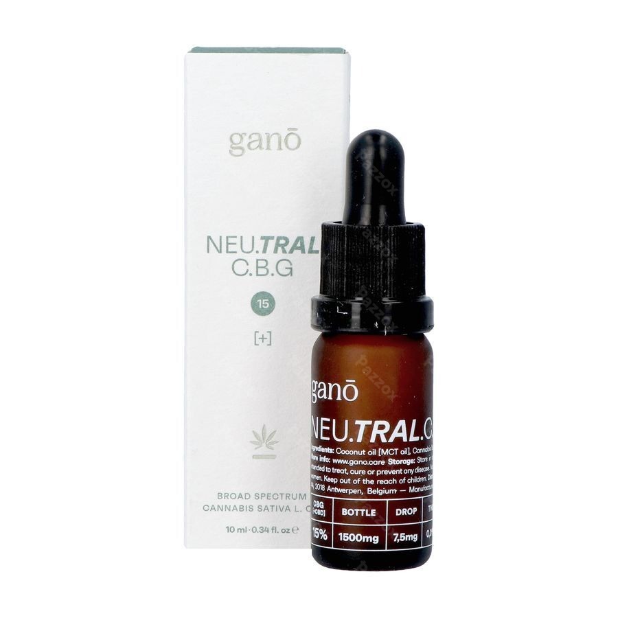 Gano Care Neutral 15% Cbg&cbd Olie 10ml