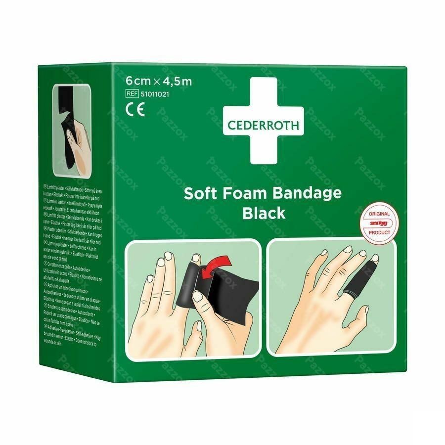 Cederroth Autoadhesive Noir 6cmx4,5m 51011021