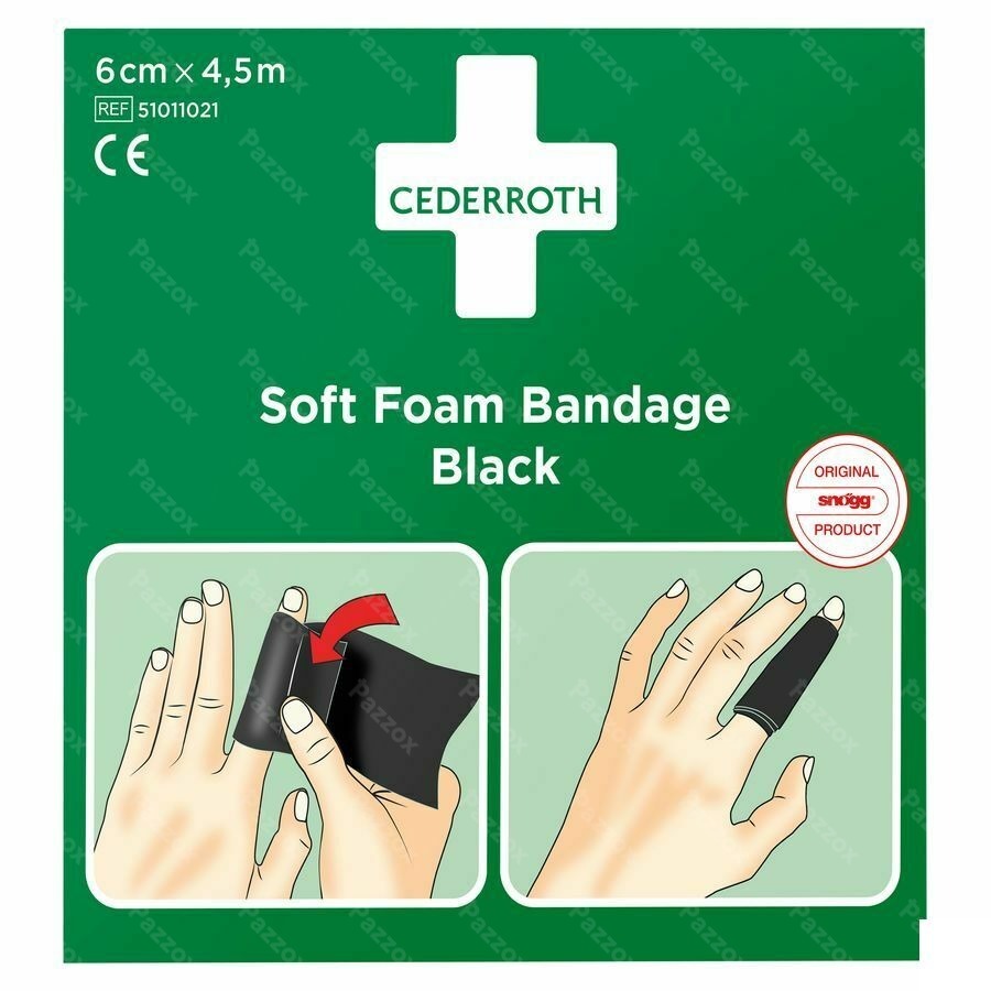 Cederroth Autoadhesive Noir 6cmx4,5m 51011021