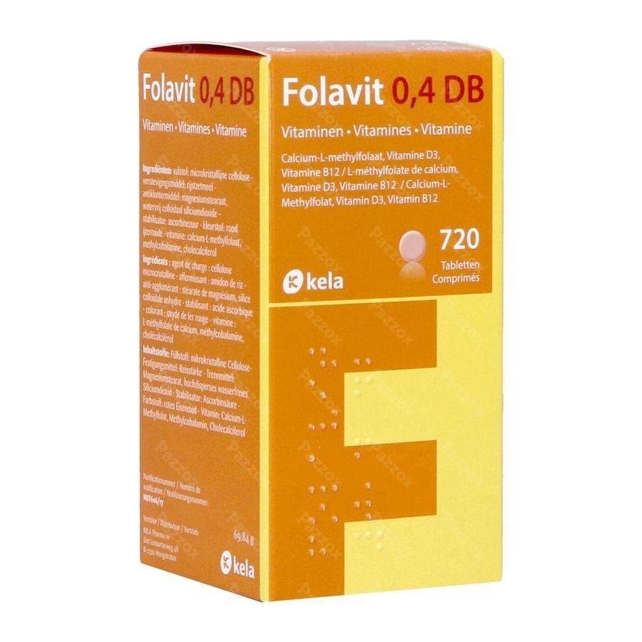 Folavit 0,4mg Db Comp 720