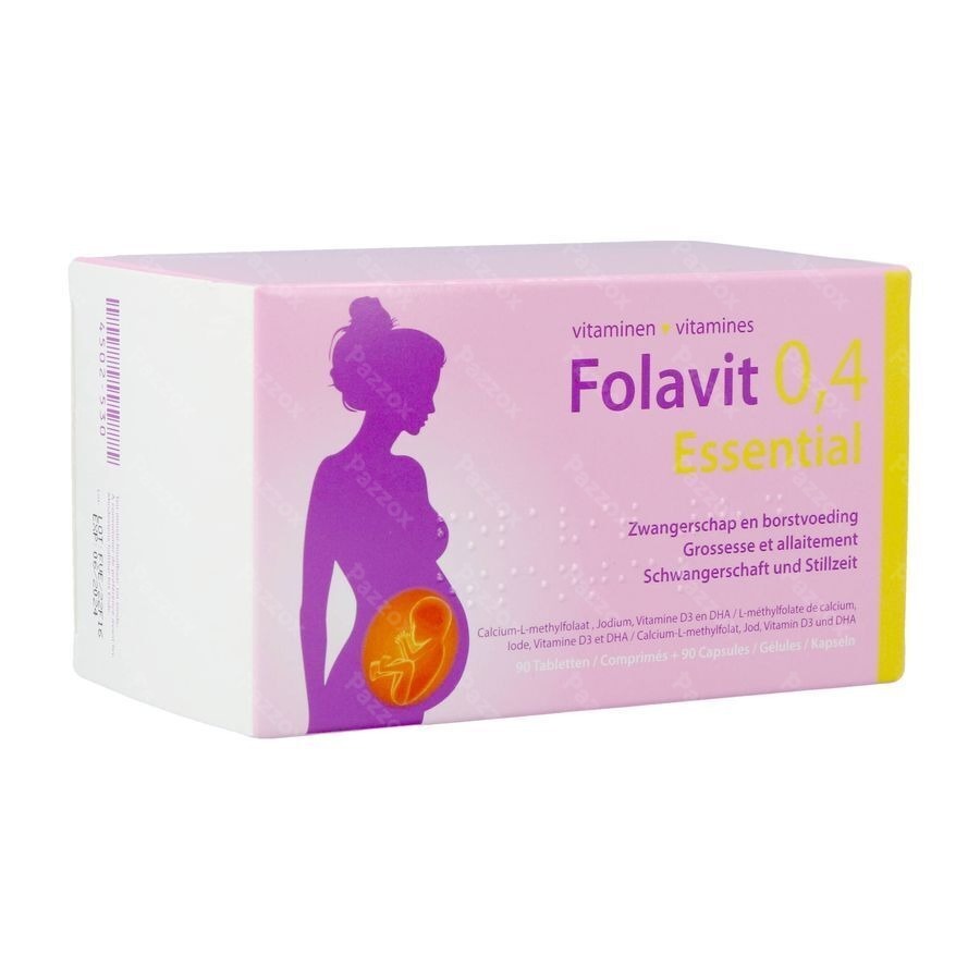 Folavit 0,4mg Essential Comp 90 + Caps 90 Nf