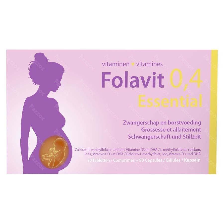 Folavit 0,4mg Essential Comp 90 + Caps 90 Nf