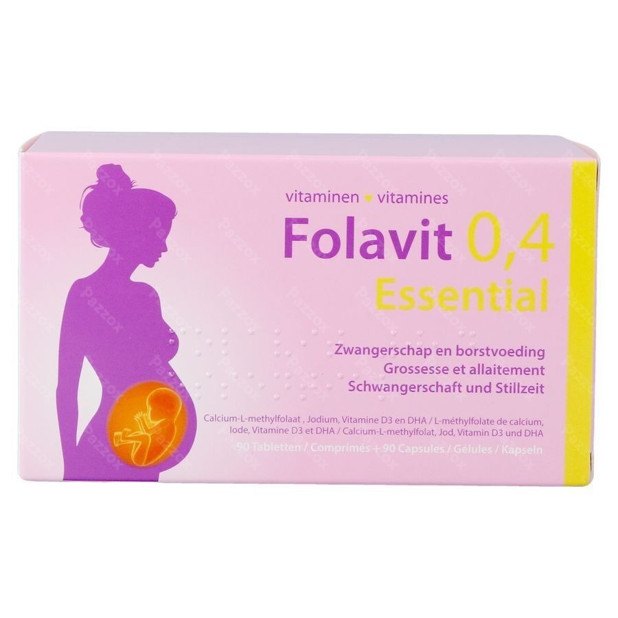 Folavit 0,4mg Essential Comp 90 + Caps 90 Nf