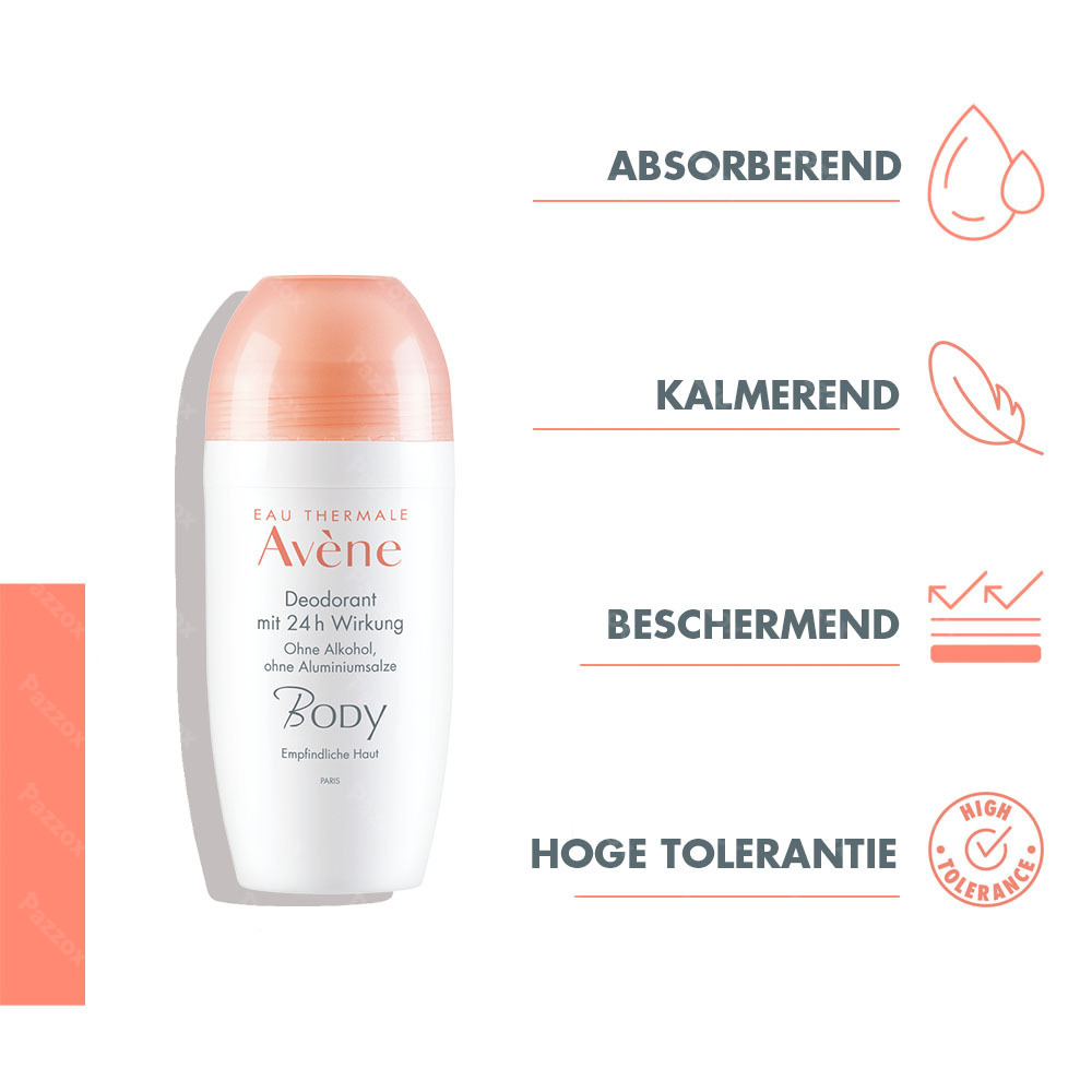 Avène BODY Deodorant 24u verzacht, zonder alcohol, gevoelige huid 50ml