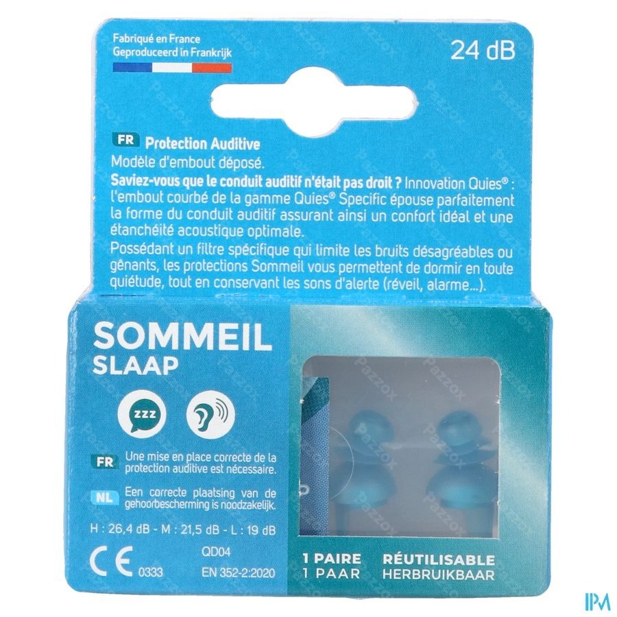 Quies Protection Auditive Specific Sommeil 1 Paire Bouchon d'Oreilles
