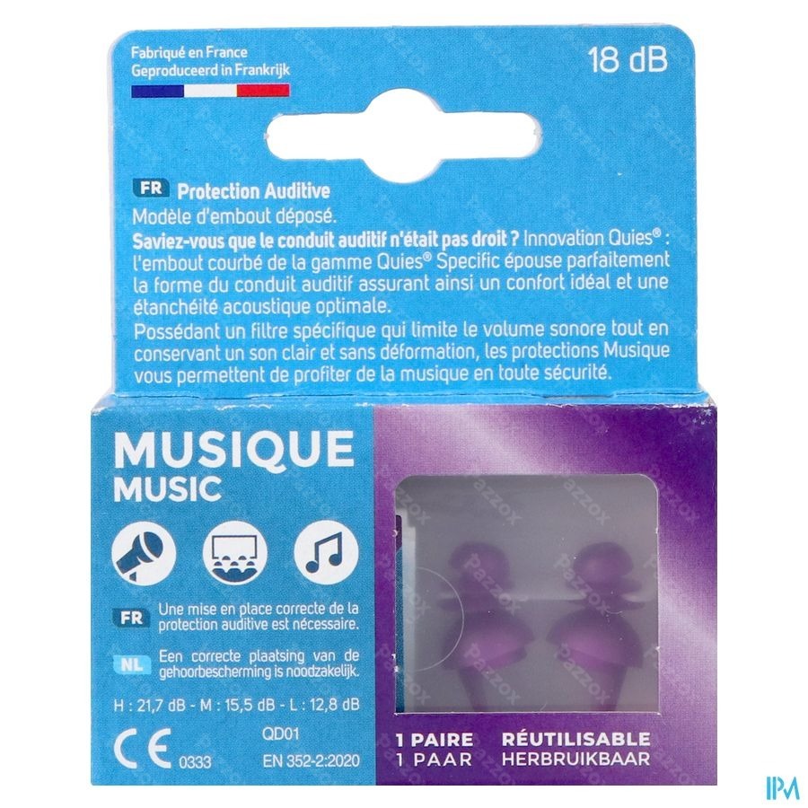 Quies Music 1 Paar Oordoppen