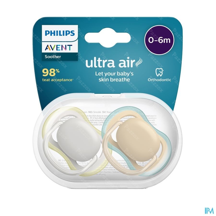Philips Avent Fopspeen +0m Air Groen Grijs