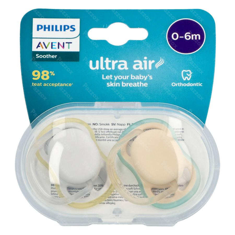 Philips Avent Fopspeen +0m Air Groen Grijs