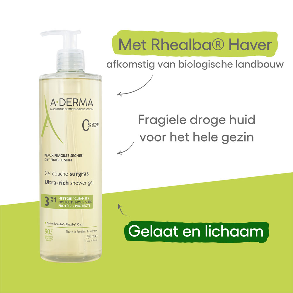 A-Derma Rijke Douchegel 750ml