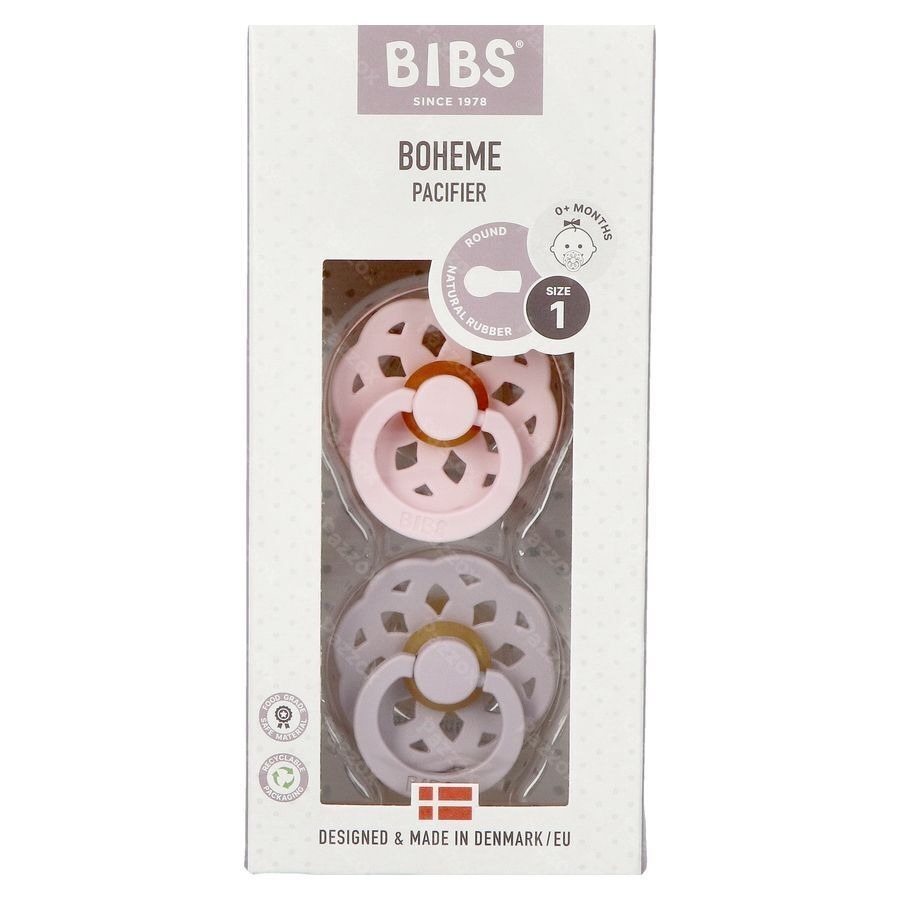 Bibs 1 Fopspeen Boheme Duo Blossom/lilac 2