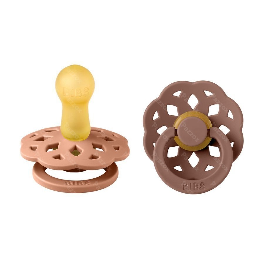 Bibs 2 Sucette Boheme Duo Peach/woodchuck 2