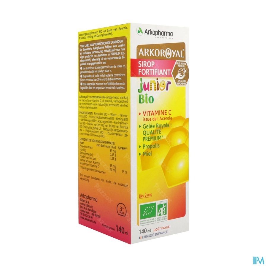 Arkoroyal Sirop Fortifiant Junior Bio Fl 140ml