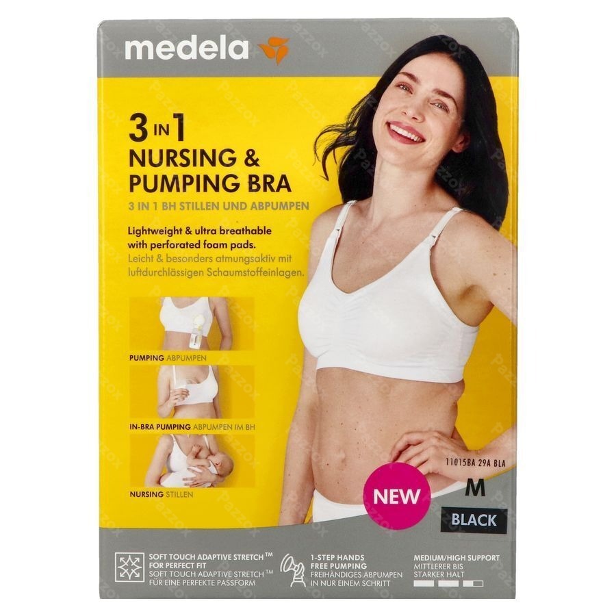 Medela Soutien-gorge Allaitement 3en1 M Noir