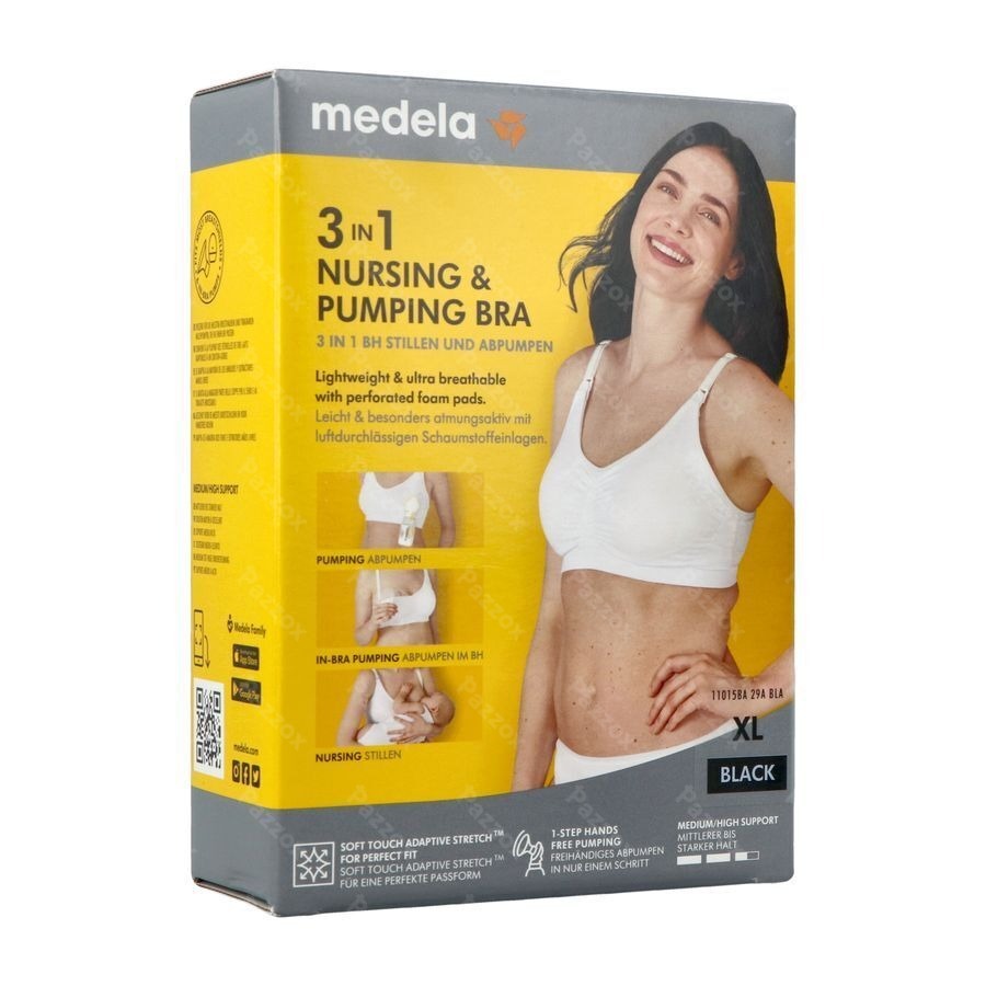 Medela Soutien-gorge Allaitement 3en1 Xl Noir