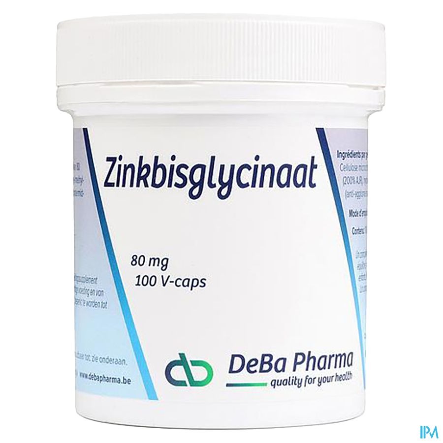 DeBa Pharma Zinkbisglycinaat 100 Vegetarische Capsules 