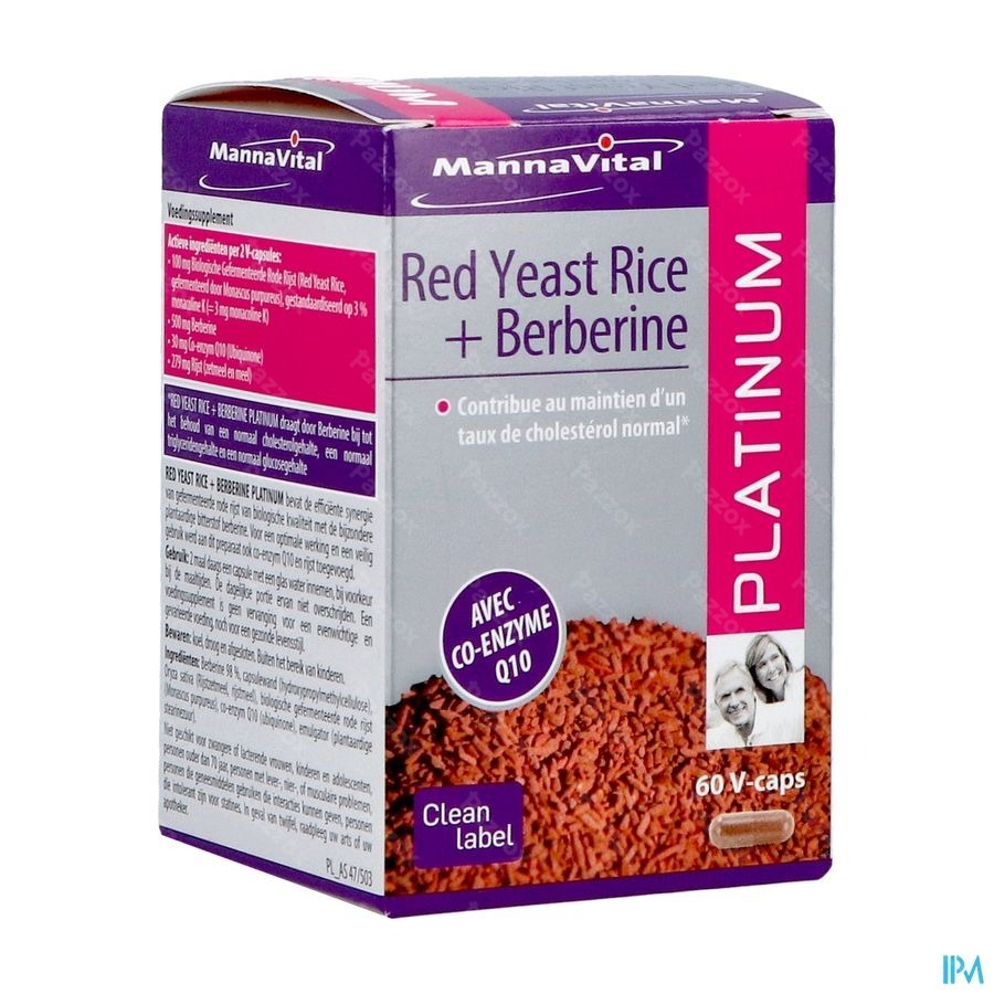 Mannavital Red Yeast Rice+berberine Plat.v-caps 60