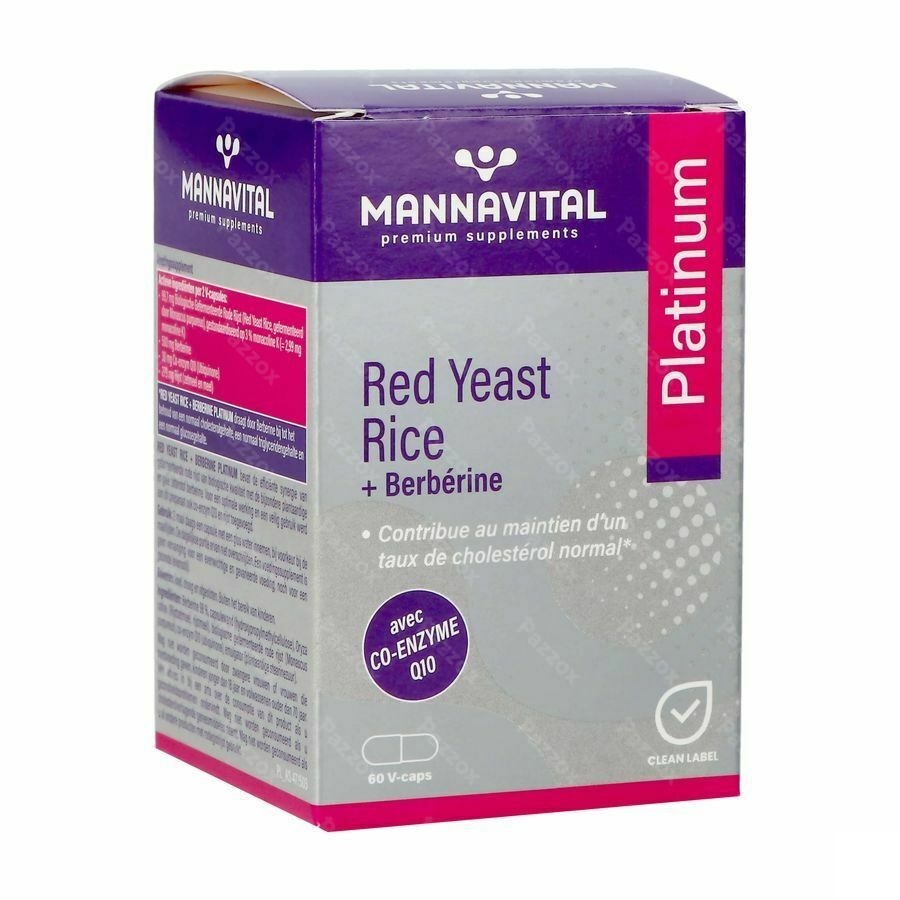 Mannavital Red Yeast Rice+berberine Plat.v-caps 60