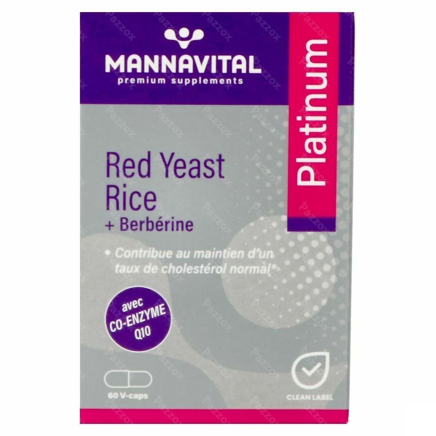 Mannavital Red Yeast Rice+berberine Plat.v-caps 60