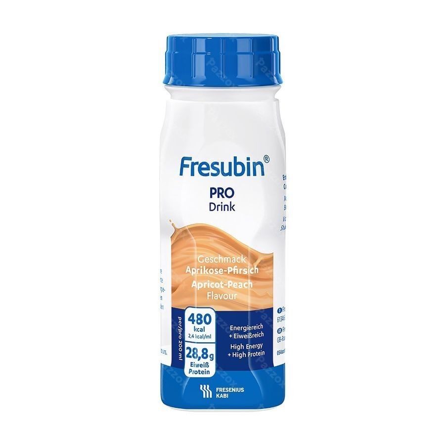 Fresubin Pro Drink Peche Abricot Fl 4x200ml