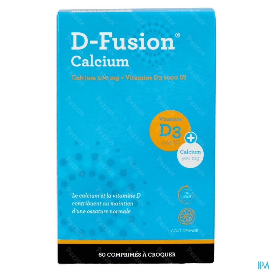 D-fusion Calcium 500/1000 60 Kauwtabletten 