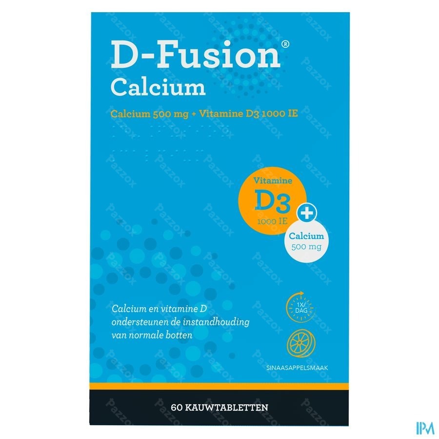 D-fusion Calcium 500/1000 60 Kauwtabletten 