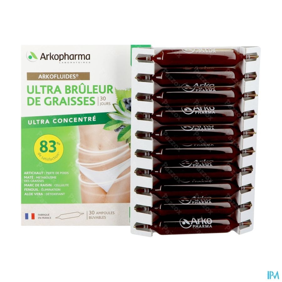 Arkofluides Ultra Bruleur Graisse Bio Amp 30x10ml