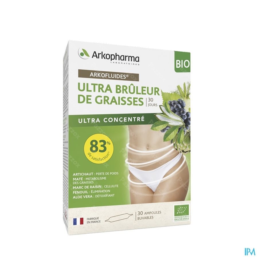 Arkofluides Ultra Bruleur Graisse Bio Amp 30x10ml