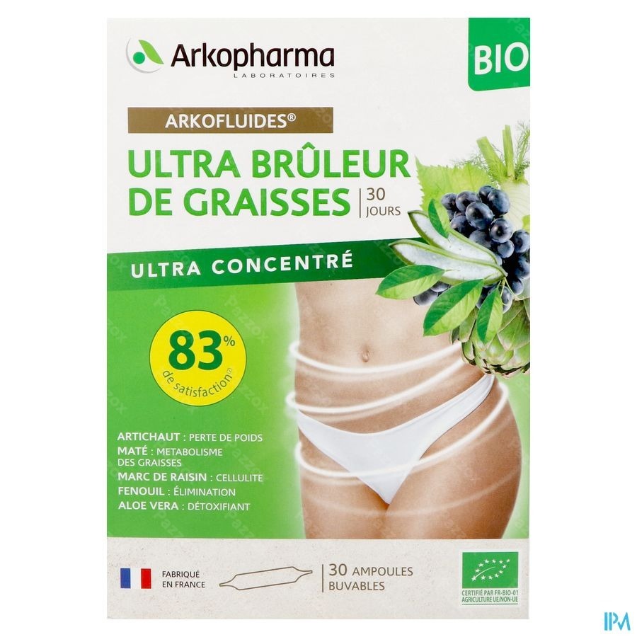 Arkofluides Ultra Bruleur Graisse Bio Amp 30x10ml