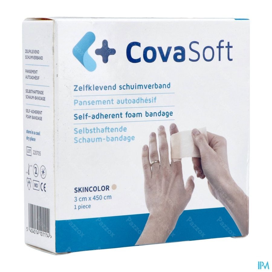 Covasoft Bandage Peau 3cmx4,5m Covarmed