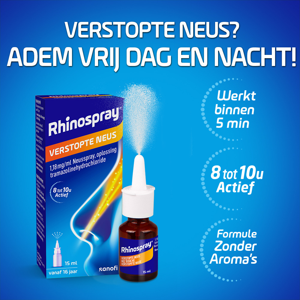 Rhinospray Verstopte Neus 1,18mg/ml Neusspray 15ml
