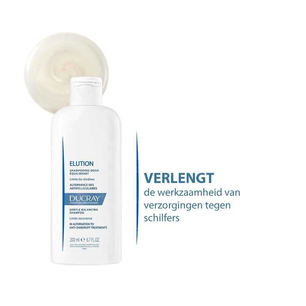 Ducray Elution Zachte Evenwichtherstellende Shampoo 200ml
