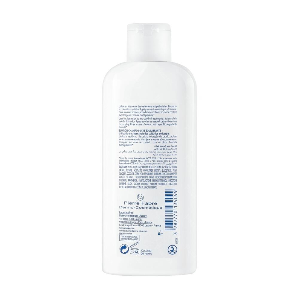 Ducray Elution Zachte Evenwichtherstellende Shampoo 200ml
