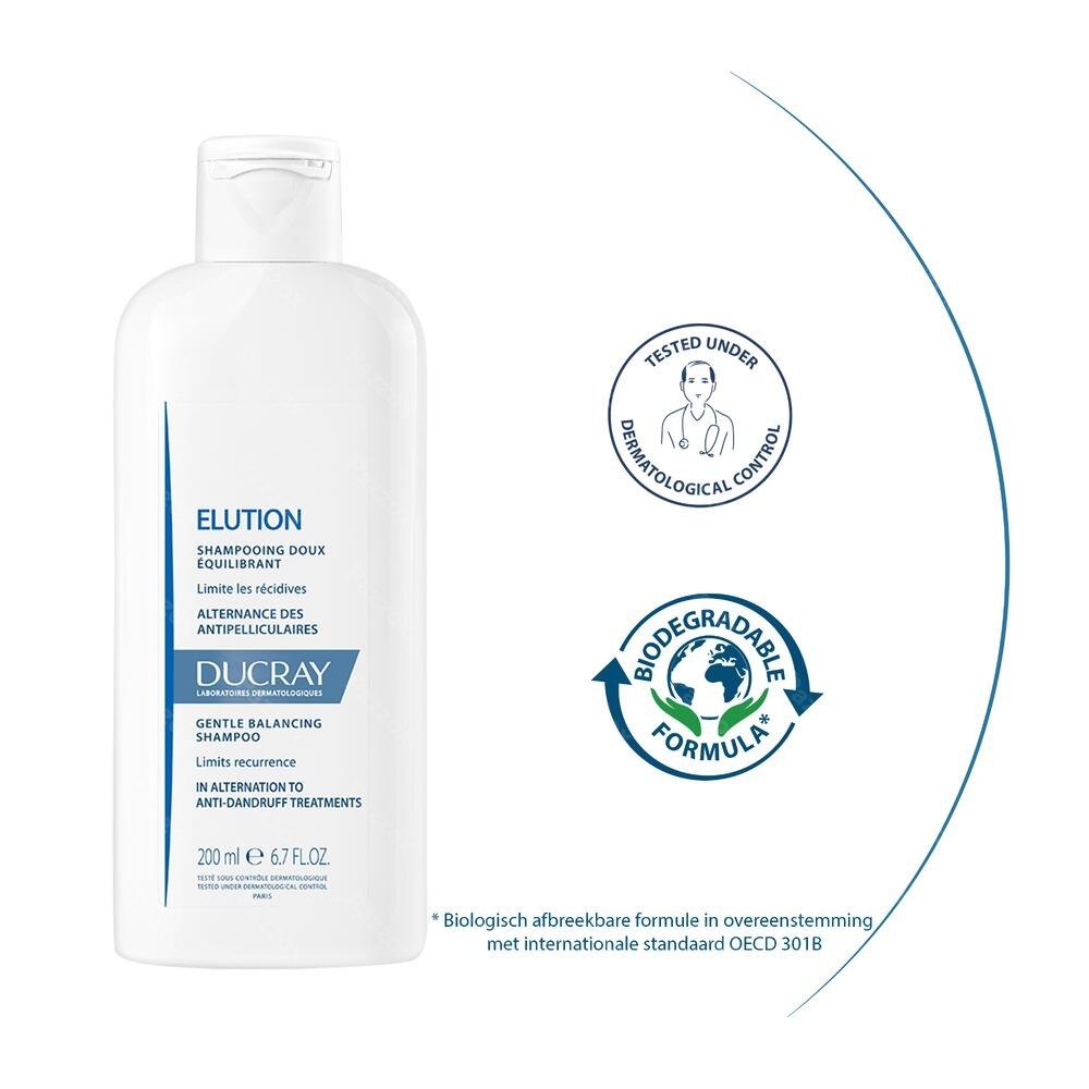 Ducray Elution Zachte Evenwichtherstellende Shampoo 200ml