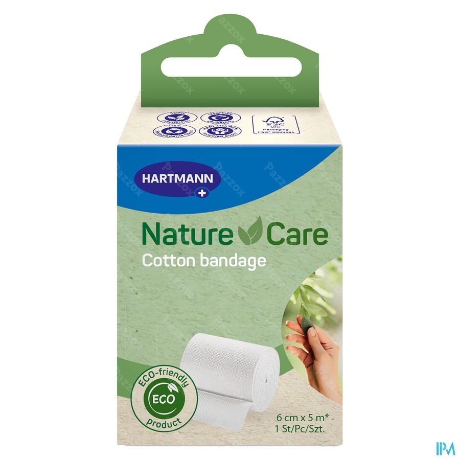 Nature Care Katoen Zwachtel 6cmx5m Rol 1