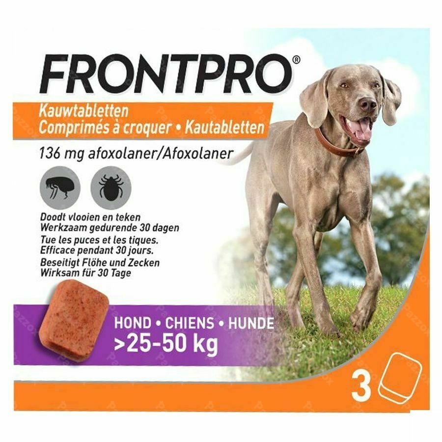 Frontpro 136mg Hond 25-50kg 3 Kauwtabletten