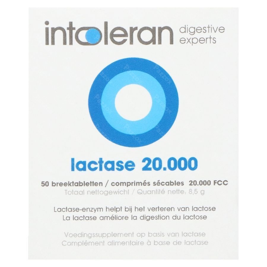 Intoleran Lactase 20 000 50 Tabletten