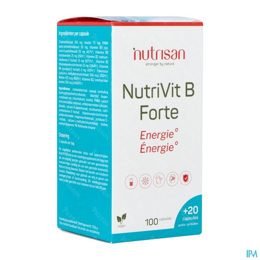 Nutrivit B Forte V-caps 100+20 Gratuites Nutrisan