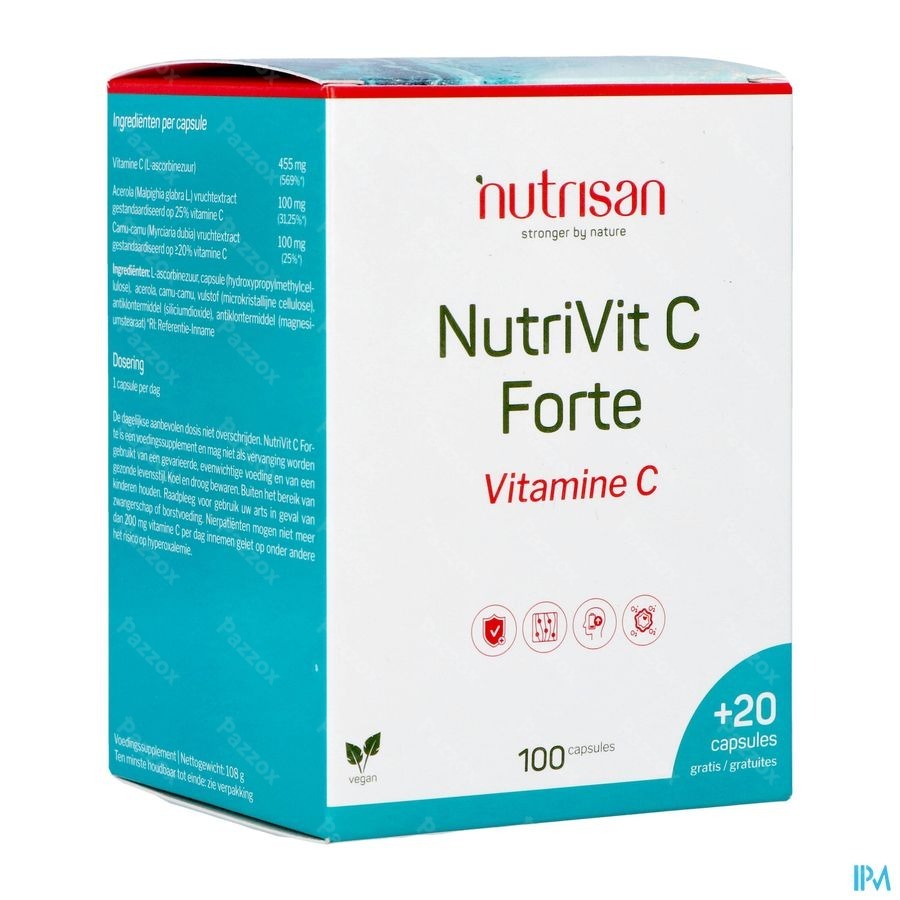 Nutrisan Nutrivit C Forte V-Caps 100+20 Gratis