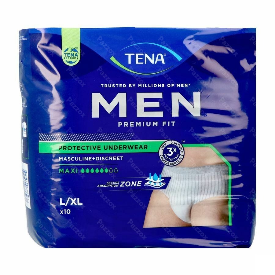 Tena Men Premium Fit Pants L/xl 10 798306 - Pazzox