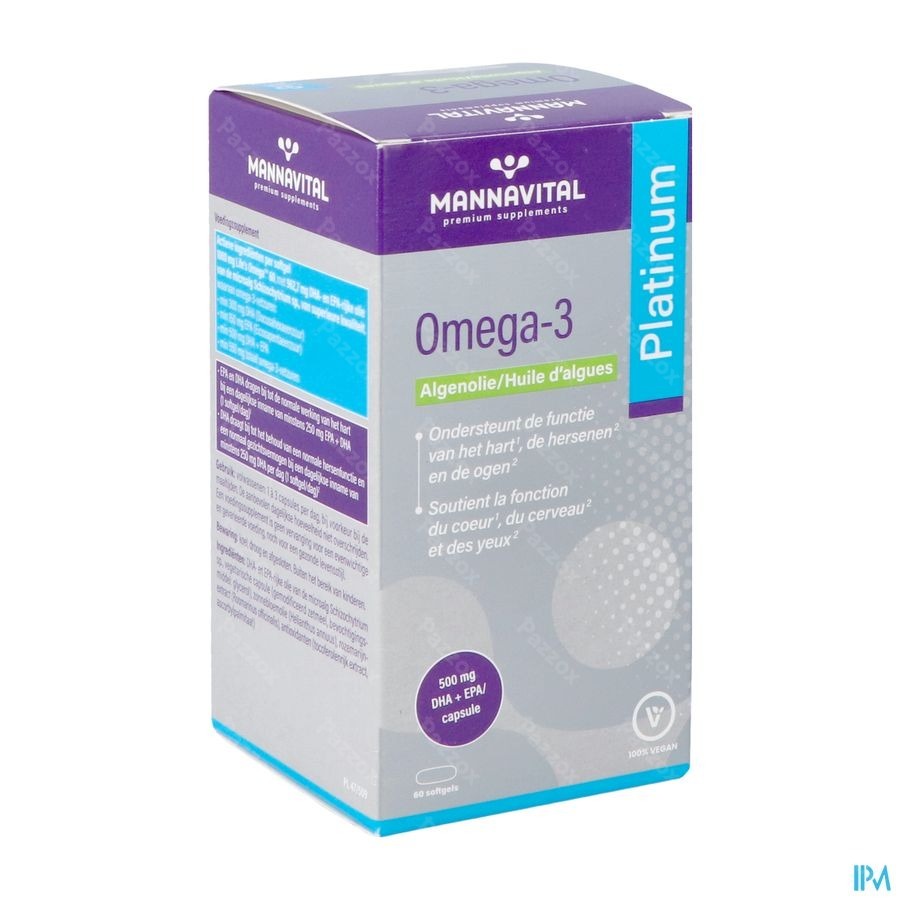 Mannavital Omega 3 Algenolie V-caps 60