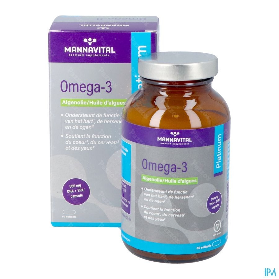 Mannavital Omega 3 Algenolie V-caps 60