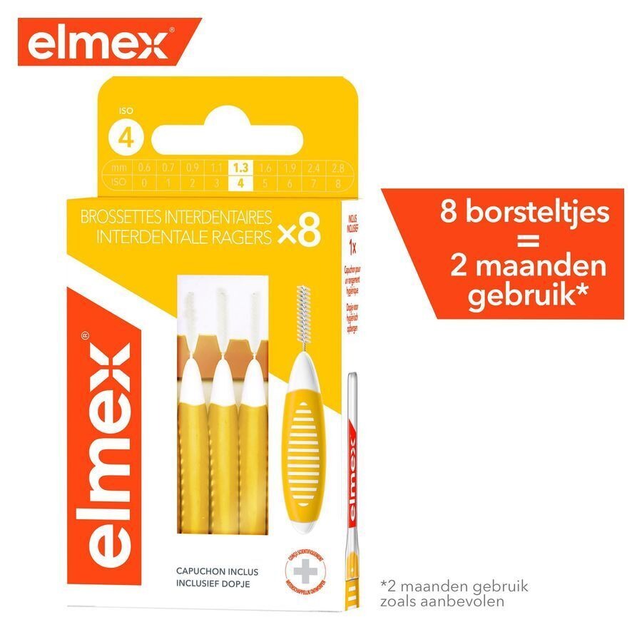 Elmex Set Interdentale Borsteltjes Iso 4 1,3mm 8