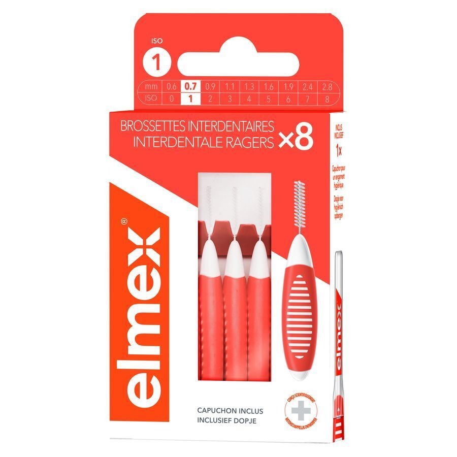 Elmex Set Interdentale Borsteltjes Iso 1 0,7mm 8