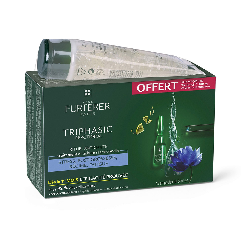 Furterer Triphasic Reactional 12x5ml + Shampoo 100ml