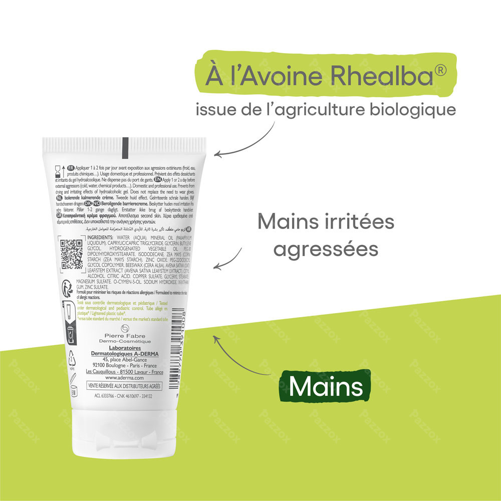 A-Derma Dermalibour + Barrier Crème Isolante 50ml
