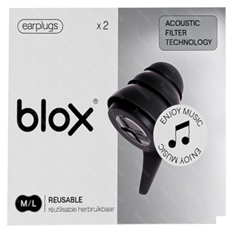Blox Music M/L Noir 1 Paire Bouchon d'Oreilles