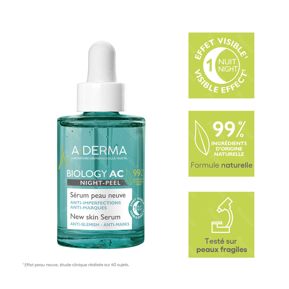 A-Derma Biology Ac Night Peel Serum 30ml
